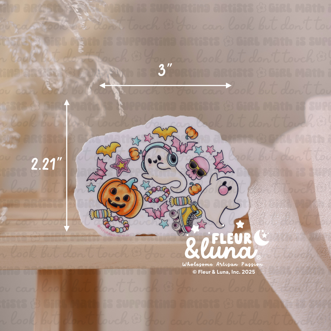 Vinyl Stickers Retro Ghosts