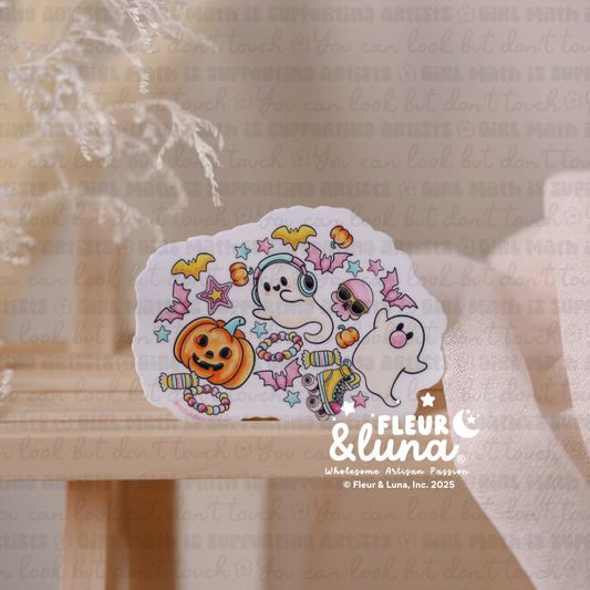 Vinyl Stickers Retro Ghosts