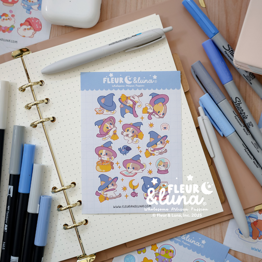 Planner Stickers Witchy Kitties