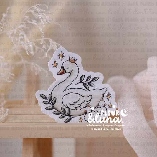 Vinyl Stickers Royal Swan